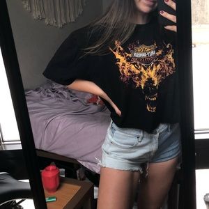 Harley Davidson Cropped Tee